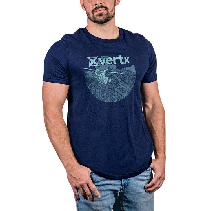 Vertx Peak Assault Graphic Tee - Blue, Small 