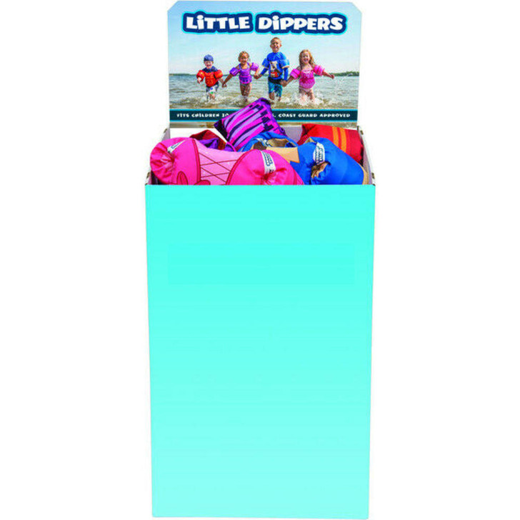  Full Throttle Child Little Dippers Vests Bin - Assorted Colors, 24 Pc 