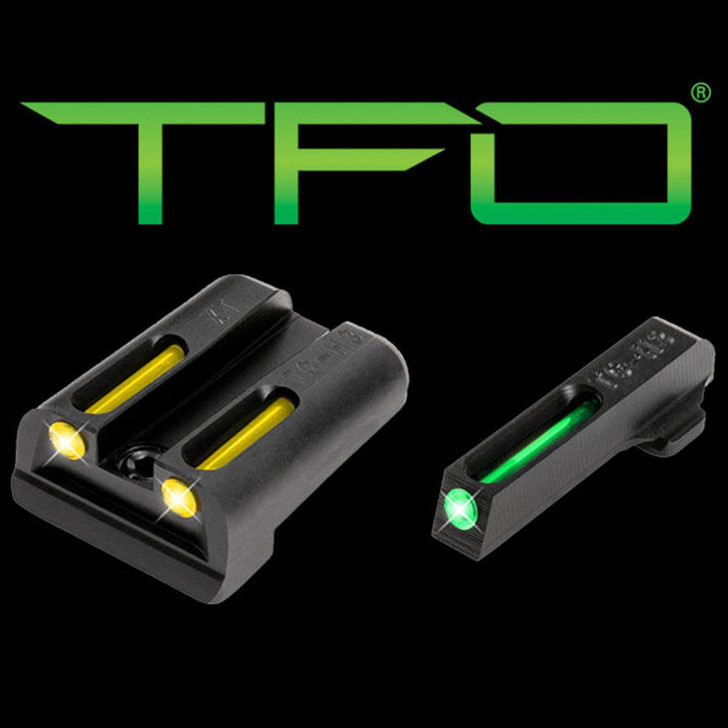 Truglo Tfo Tritium/fiber-optic Day/night Sight - Sf Xd, Green/yellow 