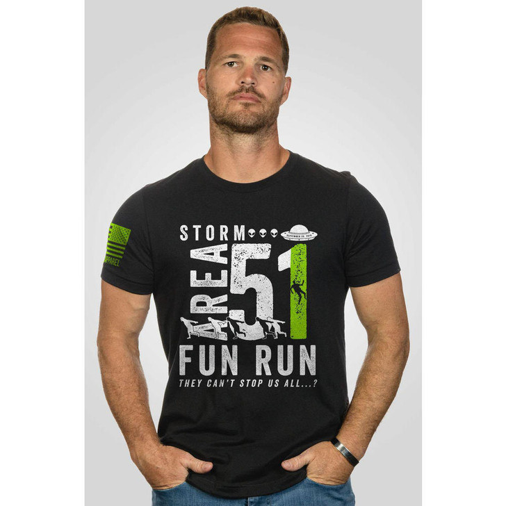 Nine Line Apparel Storm Area 51 Fun Run T-shirt - Black - Small 