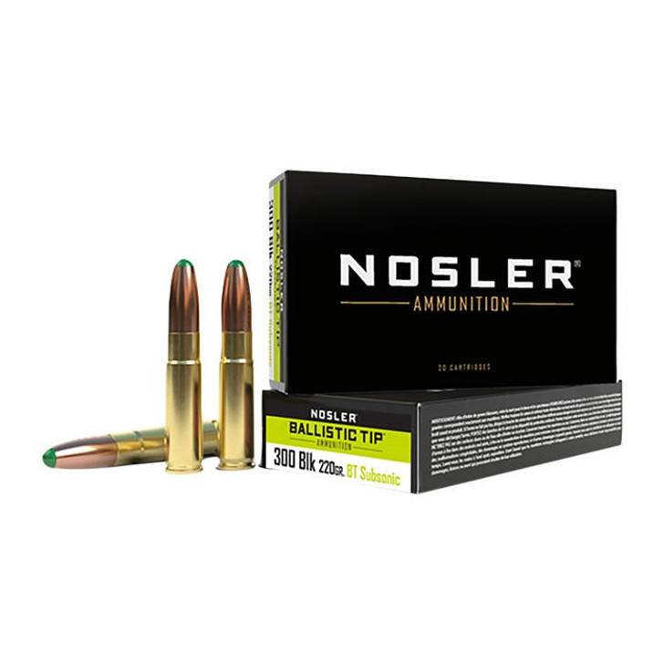 Nosler, Inc. 300 Aac Blackout 220gr Ballistic Tip Round Nose 20/box 