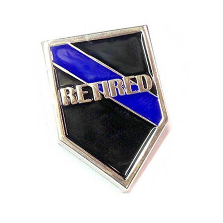  Thin Blue Line Pin - Black Flag with Blue Line 
