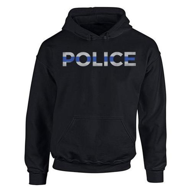 Thin Blue Line Men's Hoodie - Police Thin Blue Line 