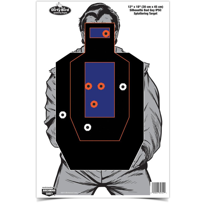 Birchwood Casey Dirty Bird 12 X 18 Bad Guy Ipsc Target 