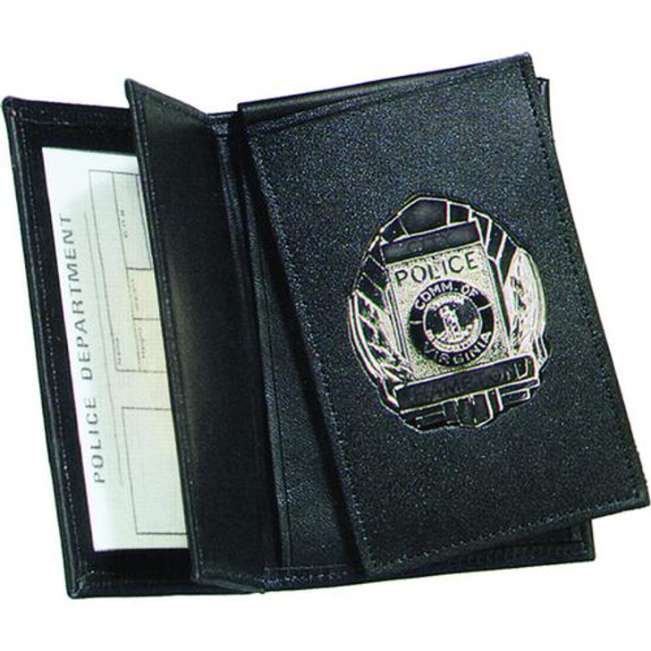 Strong Leather Company Side Open Double Id Flip-out Recessed Badge Case - Dress 