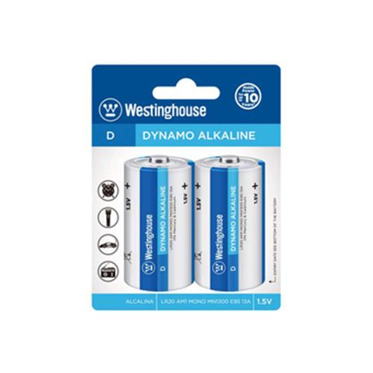 Energy Products Westinghouse D Alkaline 2 Pack 