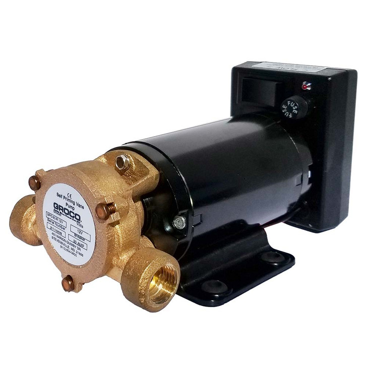 GROCO Heavy Duty Positive Displacement Reversing Vane Pump - 12V