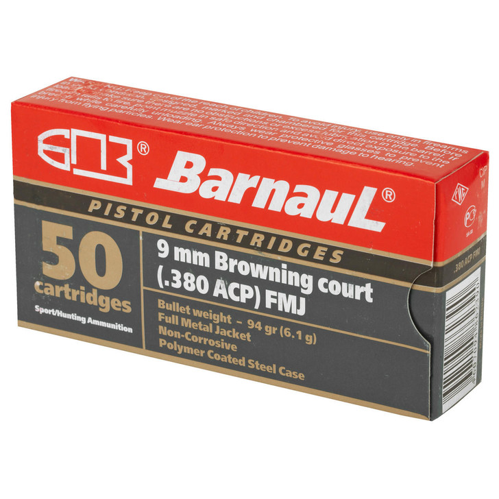 Barnaul Ammunition Barnaul 380auto 94gr Fmj 50/1000 