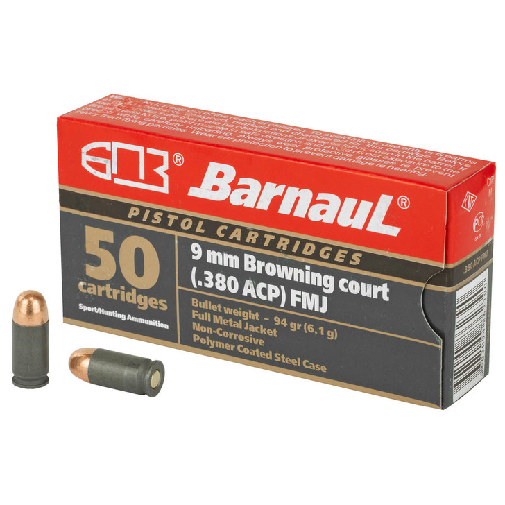 Barnaul Ammunition Barnaul 380auto 94gr Fmj 50/1000 