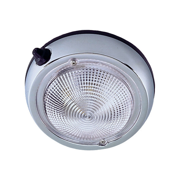 Perko Surface Mount Dome Light - 5" O.D.(4" Lens) - Chrome Plated