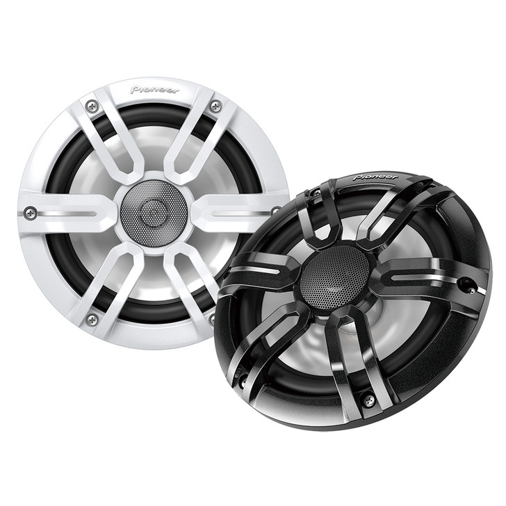 Pioneer 7.7" ME-Series Speakers - Black & White Sport Grille Covers - 250W