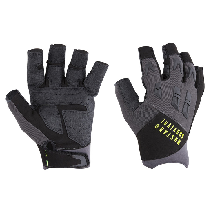 Mustang EP 3250 Open Finger Gloves - Grey/Black - Large