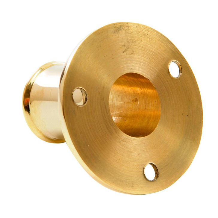 Whitecap Top-Mounted Flag Pole Socket Polished Brass - 3/4" ID 