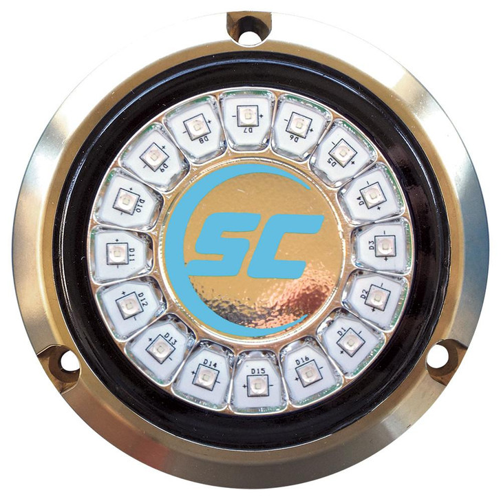 Shadow-Caster LED Lighting Shadow-Caster Bimini Blue Single Color Underwater Light - 16 LEDs - Bronze 