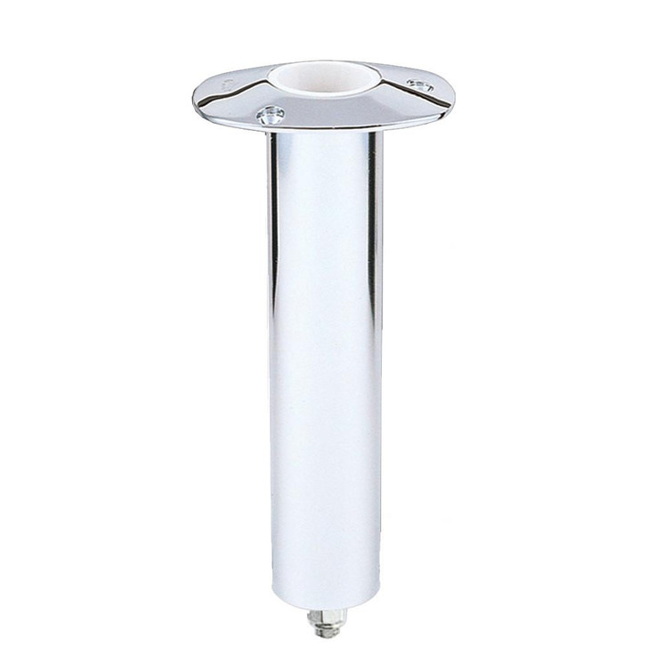 Lee's Tackle Lee's 0° Stainless Steel Swivel Base Flush Mount Rod Holder 2.25" OD X 10.5" Tube 