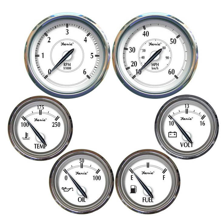 Faria Beede Instruments Faria Newport SS Inboard 6 Gauge Box Set 