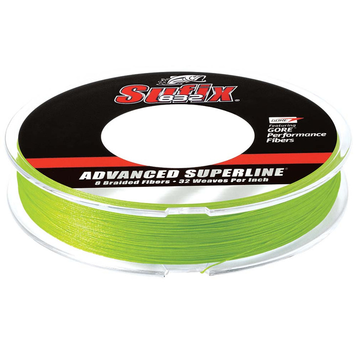 Sufix 832® Advanced Superline® Braid - 20lb - Neon Lime - 150 yds