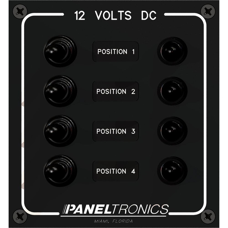  Paneltronics Waterproof Panel - DC 4-Position Toggle Switch & Circuit Breaker 
