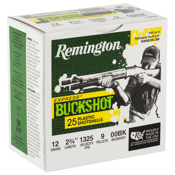 Remington Rem Exp 12ga 2.75" 00 Bck 25/250 