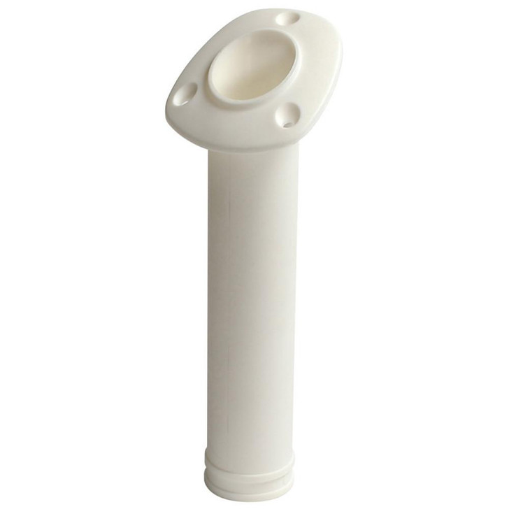  C.E. Smith Flush Mount 30° Nylon Rod Holder - White 