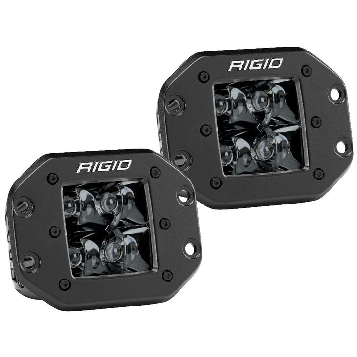  RIGID Industries D-Series PRO Flush Mount - Spot LED - Midnight Edition - Pair - Black 