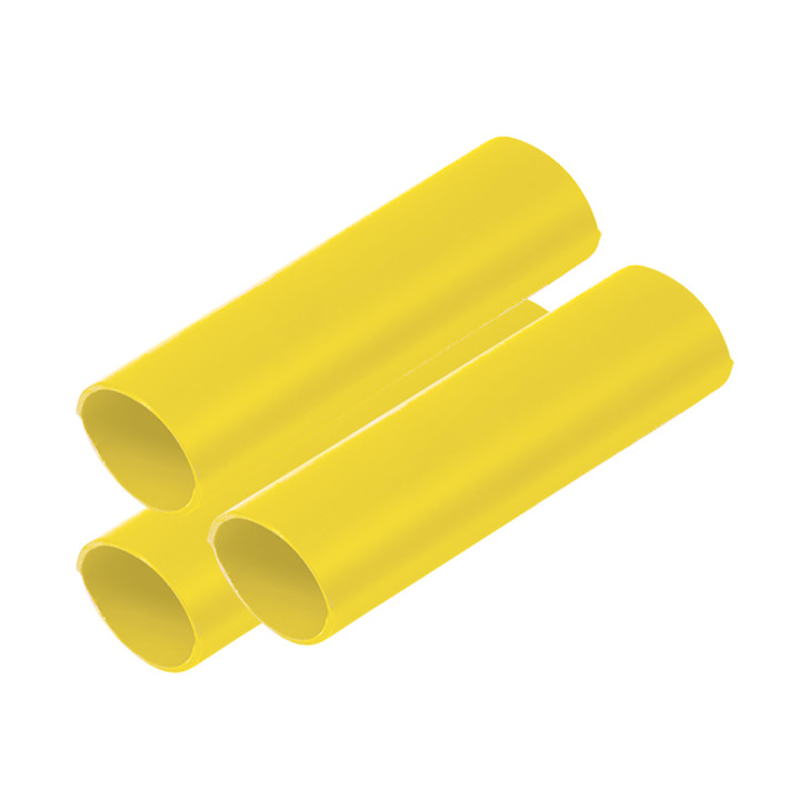 Ancor Battery Cable Adhesive Lined Heavy Wall Battery Cable Tubing (BCT) - 3/4" x 12" - Yellow - 3 Pieces