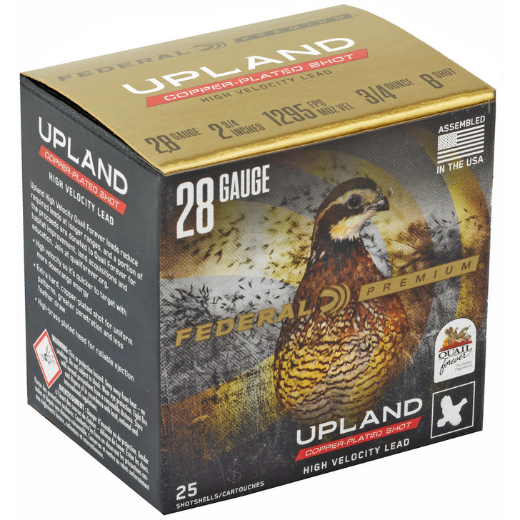 Federal Fed Upland 28ga #8 Shotshell 25/250 