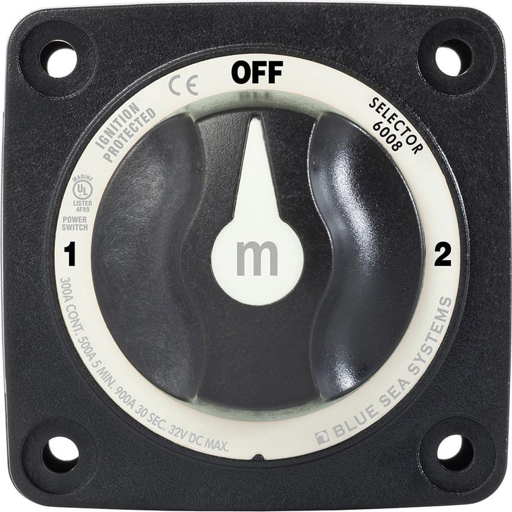 Blue Sea Systems Blue Sea 6008200 m-Series Selector 3 Position Battery Switch - Black 