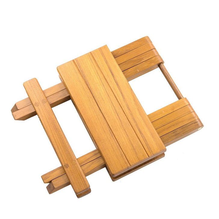  Whitecap Teak Grooved Top Fold-Away Table/Stool 