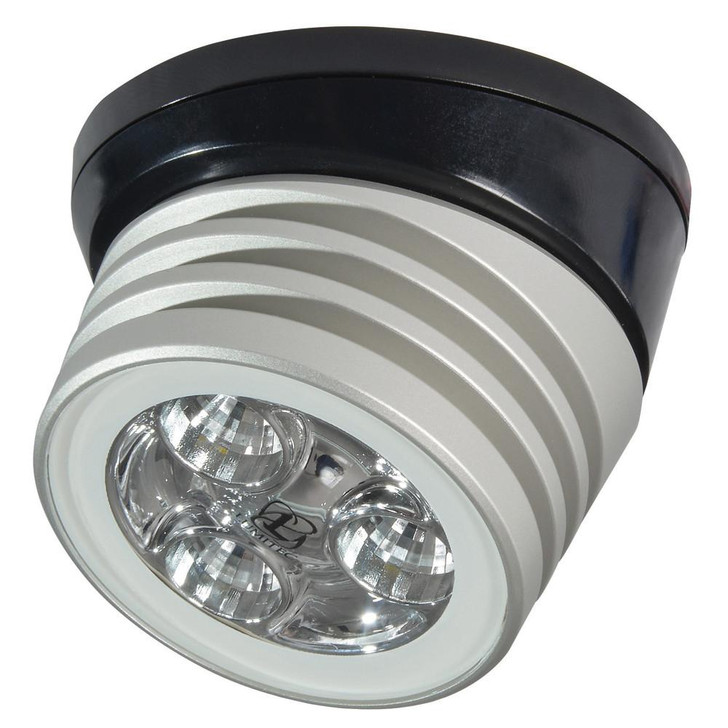  Lumitec Zephyr LED Spreader/Deck Light -Brushed, Black Base - White Non-Dimming 
