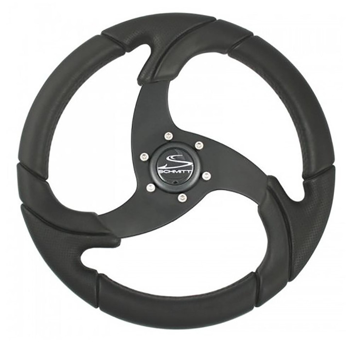  Schmitt Marine Folletto 14.2" Wheel - Black Polished Polyurethane - 3/4" Tapered Shaft w/Black Center Cap 