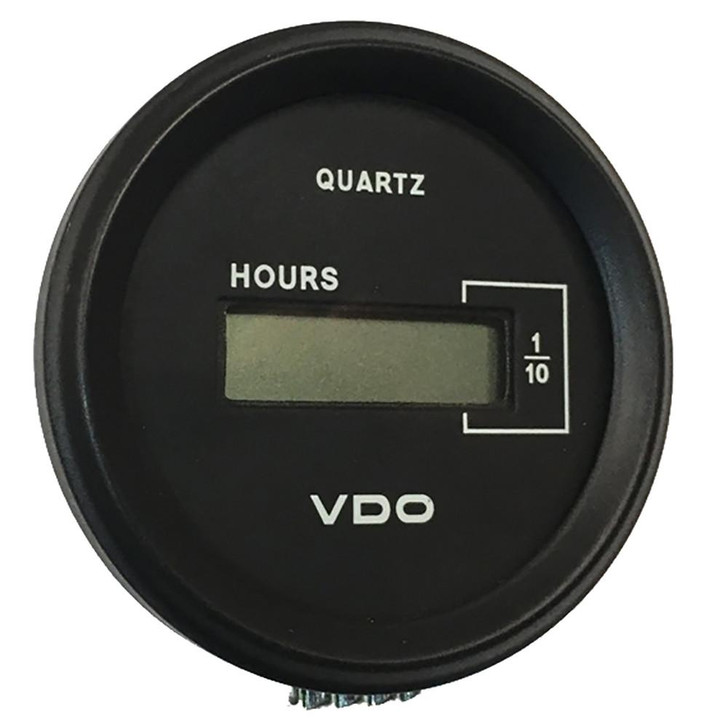 VDO Cockpit Marine 52mm (2-1/16") LCD Hourmeter - Black Dial/Chrome Bezel 