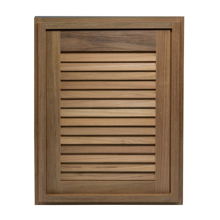  Whitecap Teak Louvered Door & Frame - Right Hand - 15" x 20" 