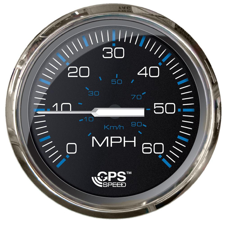 Faria Beede Instruments Faria Chesepeake Black 4" Studded Speedometer - 60MPH (GPS) 
