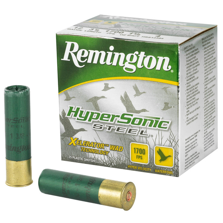 Remington Rem Hypsnc Stl 12ga 3.5" #4 25/250 
