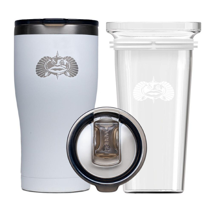  Toadfish Non-Tipping 20oz Tumbler - White 