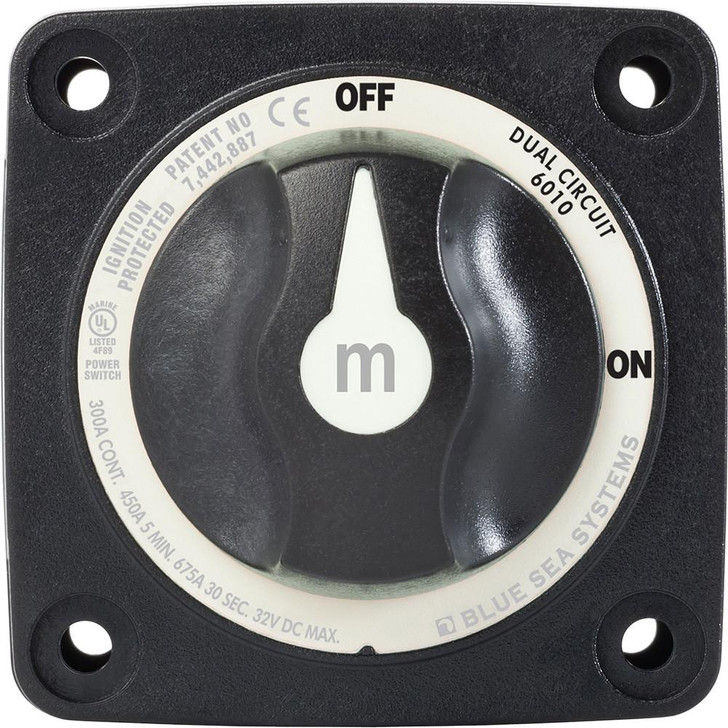 Blue Sea Systems Blue Sea 6010200 Battery Switch Dual Circuit - Black 