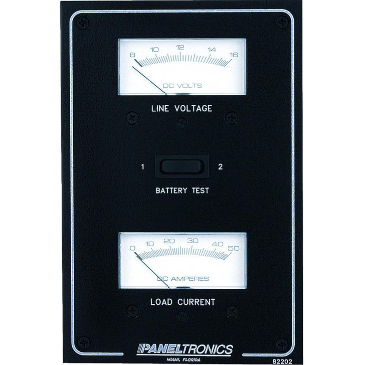  Paneltronics Standard DC Meter Panel w/Voltmeter & Ammeter 