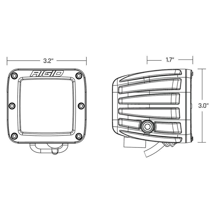  RIGID Industries D-Series Spot w/Amber Pro Lens - Pair 