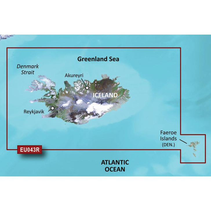  Garmin BlueChart® g3 HD - HXEU043R - Iceland & Faeroe Islands - microSD™/SD™ 