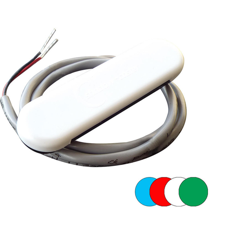 Shadow-Caster LED Lighting Shadow-Caster Courtesy Light w/2' Lead Wire - White ABS Cover - RGB Multi-Color - 4-Pack 