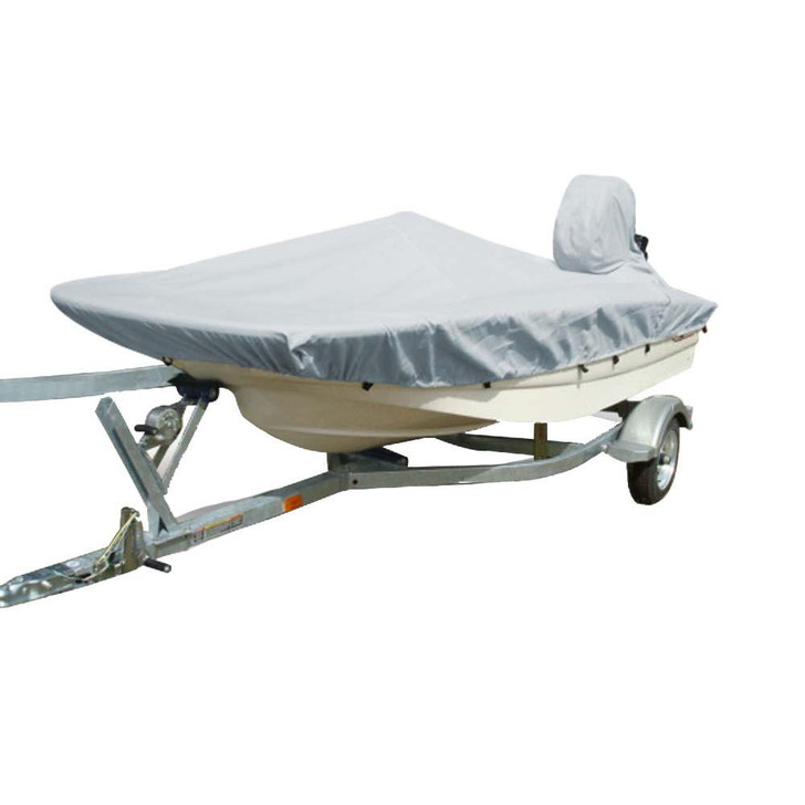 Carver by Covercraft Carver Sun-DURA® Styled-to-Fit Boat Cover f/13.5' Whaler Style Boats with Side Rails Only - Grey 