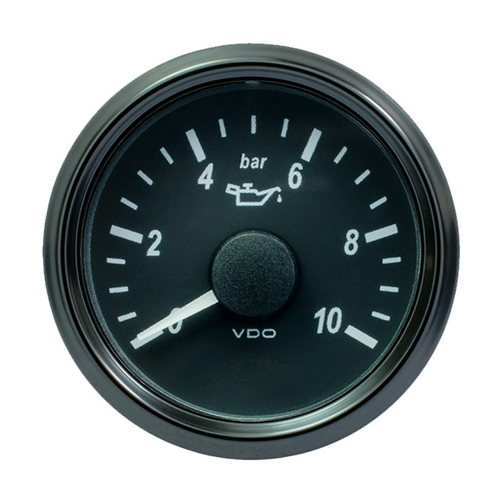  VDO SingleViu 52mm (2-1/16") Oil Pressure Gauge - 10 Bar - 0-180 Ohm 