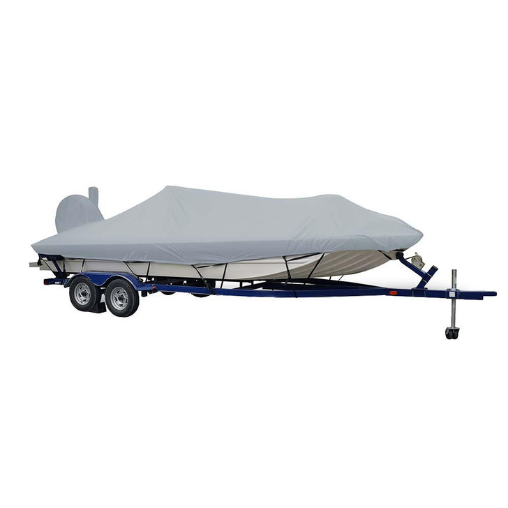 Carver by Covercraft Carver Sun-DURA® Extra Wide Series Styled-to-Fit Boat Cover f/18.5' Aluminum Modified V Jon Boats - Grey 