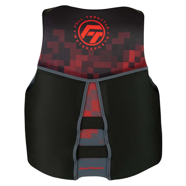  Full Throttle Men's Rapid-Dry Flex-Back Life Jacket - S - Black/Red 