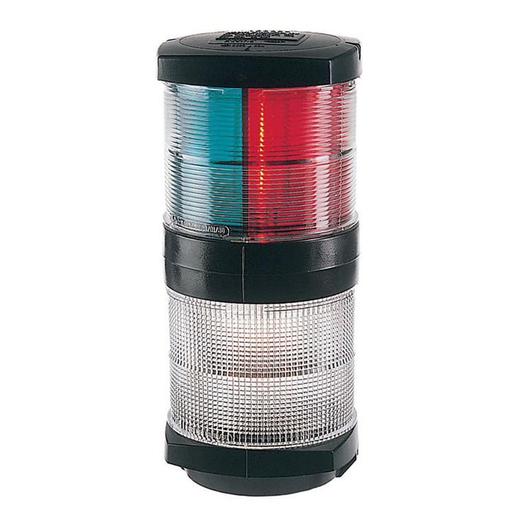  Hella Marine Tri-Color Navigation Light/Anchor Navigation Lamp- Incandescent - 2nm - Black Housing - 12V 