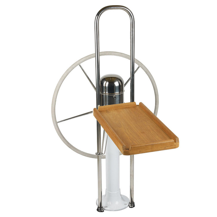 Edson Marine Edson Teak Fold Down Luncheon Table - Edson 9-1/2" Guard w/ 1", 1-1/8", 1-1/4" 