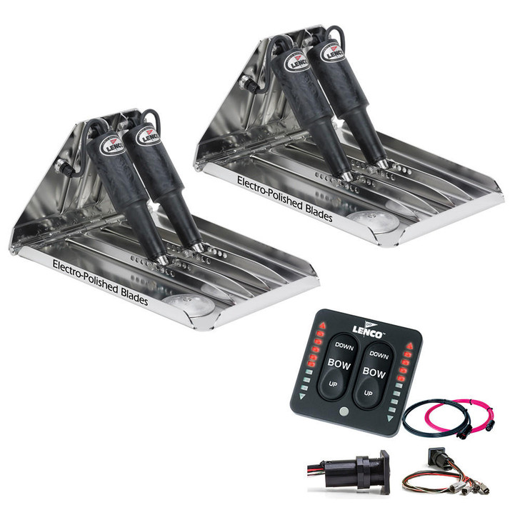 Lenco Marine Lenco 19" x 14" Extreme Duty Performance Trim Tab Kit w/LED Indicator Switch Kit 12V 