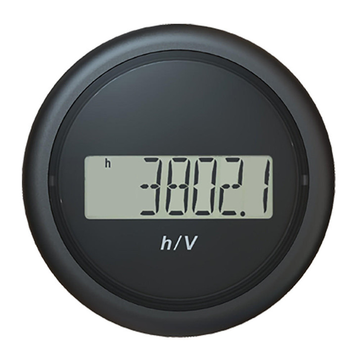  Veratron 52MM (2-1/16") ViewLine Hour Counter-Voltmeter - Black 