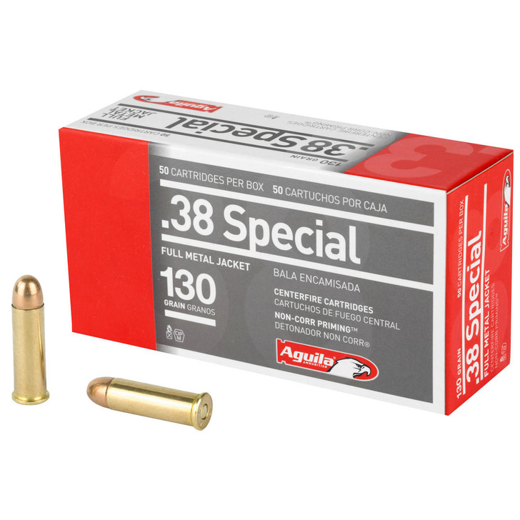 Aguila Ammunition Aguila 38spl 130gr Fmj 50/1000 